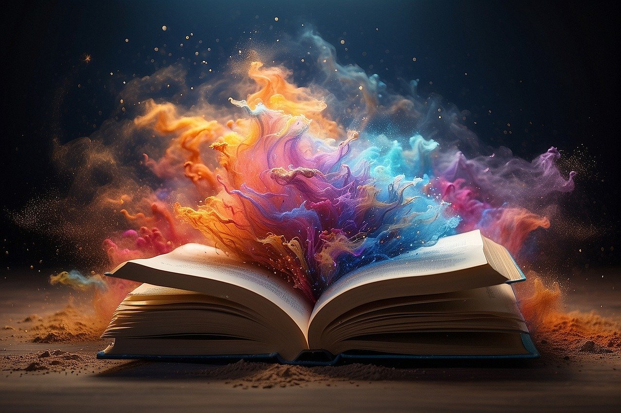 illustration livre poudre couleurs